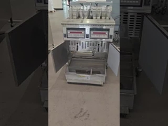 OFG-220 duas panelas quatro cestos com filtragem de óleo de gás friteira de chips abertos