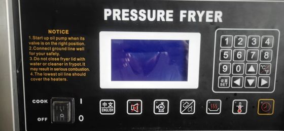 Painel LCD Elétrico Comercial Vertical Com Filtração Friteira de Pressão de Frango