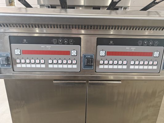 28.6kw Dual Tanque Grande Capacidade Digital Computador Painel Elétrico&Gas Chips Open Fryer Machine