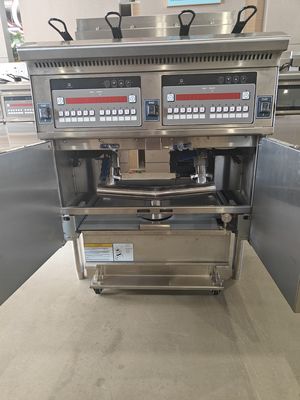 28.6kw Dual Tanque Grande Capacidade Digital Computador Painel Elétrico&Gas Chips Open Fryer Machine