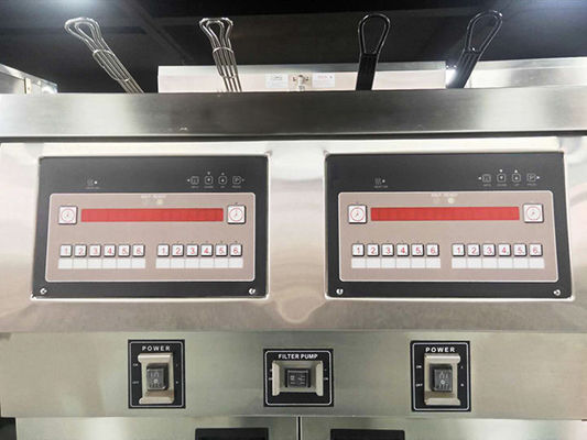 Dois Potes Quatro Cestas Painel de Computador Elétrico Digital Fritadora Aberta Com Filtração de Óleo