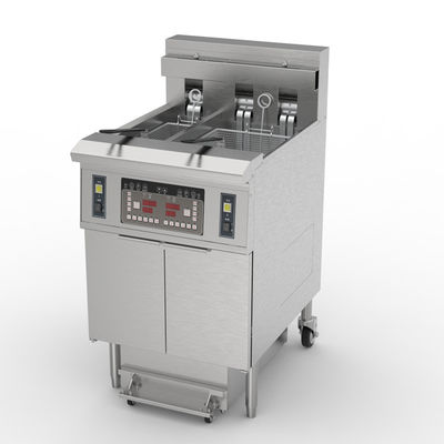 eléctrico duas panelas 3 cestas 21,5L + 11,6L com filtro de óleo sistema de chips aberto fritadeira