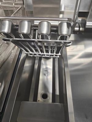 Elevador automático dois potes dois cestos 13L * 2 Capacidade com filtragem de óleo chips elétricos óleo fritar aberto