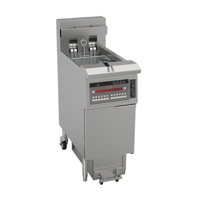 Uma panela duas cestas 26L 14KW 380V com filtragem de óleo frigorífico elétrico aberto