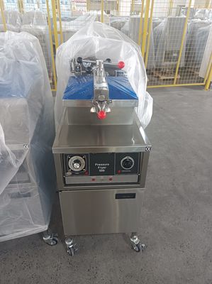 Painel mecânico 304 SUS Aquecimento a gás Friteira de pressão de frango com filtração de óleo