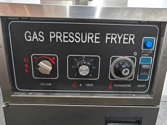Painel mecânico 304 SUS Aquecimento a gás Friteira de pressão de frango sem filtragem de óleo