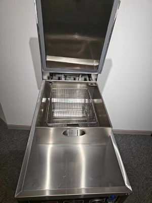 Painel mecânico 304 SUS Aquecimento a gás Friteira de pressão de frango sem filtragem de óleo