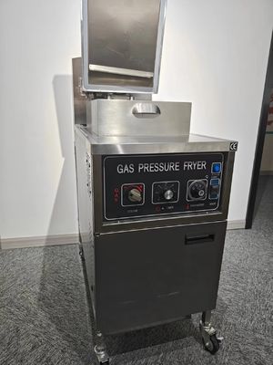 Painel mecânico 304 SUS Aquecimento a gás Friteira de pressão de frango sem filtragem de óleo