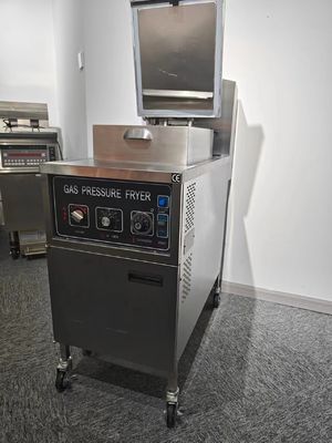 Painel mecânico 304 SUS Aquecimento a gás Friteira de pressão de frango sem filtragem de óleo