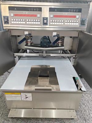 Automático de elevação eléctrica de duas panelas de 28KW Chips Friteira aberta com sistema de filtro de óleo