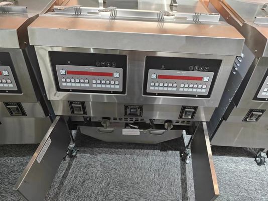 Dois Potes Quatro Cestas GAS Aberto Deep Commercial Deep Chip Elétrico e Gás Deep Fryer