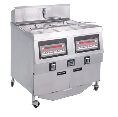 Dois Potes Quatro Cestas GAS Aberto Deep Commercial Deep Chip Elétrico e Gás Deep Fryer