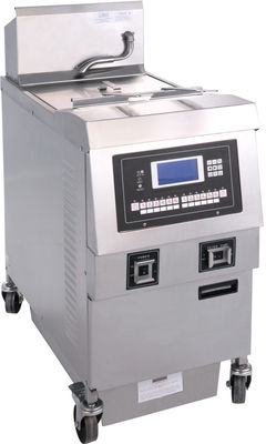 Eficiência elevada, fácil de operar, de grande capacidade, elétrica, com filtragem de óleo, chips comerciais, frigideira aberta