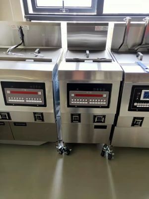 Eficiência elevada, fácil de operar, de grande capacidade, elétrica, com filtragem de óleo, chips comerciais, frigideira aberta