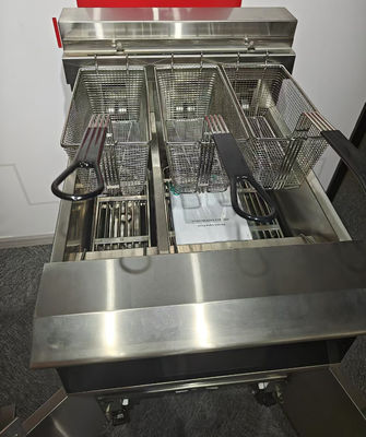 eléctrico duas panelas 3 cestas 21,5L + 11,6L com filtro de óleo sistema de chips aberto fritadeira