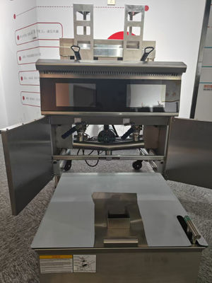 Painel inteligente com tela sensível ao toque Filtração de elevador automático Dois potes Quatro cestas 304SUS Electric Gas Open Chips Fryer