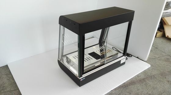 Pequena porta de vidro elétrica comercial de aquecimento de alimentos