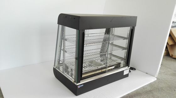 Pequena porta de vidro elétrica comercial de aquecimento de alimentos