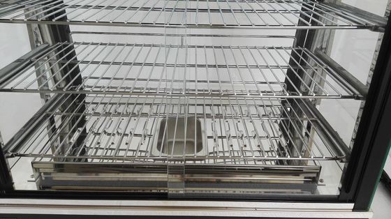 Pequena porta de vidro elétrica comercial de aquecimento de alimentos