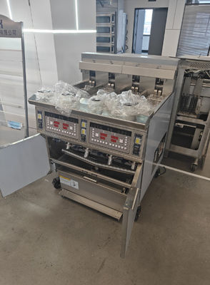 Painel de Computador Digital Profissional 4 Tanque 4 Cestas 28KW 304SUS Chips Elétricos Friteira Aberta