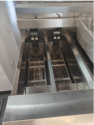 Quatro Potes Quatro Cestas com sistema de filtro de óleo 304SUS Ventless Deep kfc chips Chips elétricos Open chips frigideira para máquina de cozinhar