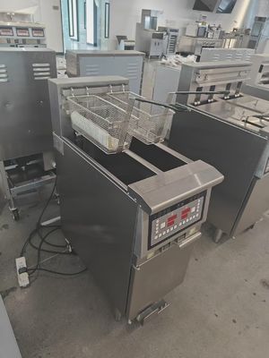 Dois Potes Dois Cestas 7.5L*2 Pequena Capacidade 14kw Economiza Óleo Friteira Elétrica Aberta Com Filtração de Óleo