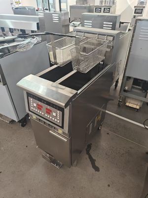 Dois Potes Dois Cestas 7.5L*2 Pequena Capacidade 14kw Economiza Óleo Friteira Elétrica Aberta Com Filtração de Óleo