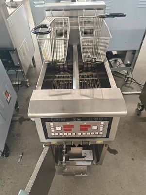 Dois Potes Dois Cestas 7.5L*2 Pequena Capacidade 14kw Economiza Óleo Friteira Elétrica Aberta Com Filtração de Óleo