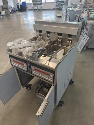 380V 28kw Dual Tanks Quatro Cestas Digital Painel Elétrico & Gas Chips Open Fryer Machine 15L*2
