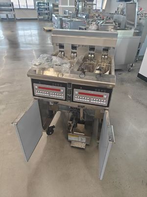 304SUS Fábrica Venda Direta Dois Tanques Quatro Cestas Painel Digital Friteira Aberta Elétrica e Gás