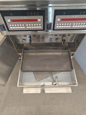 Máquina de fritura profunda 2 Pot Gas Chips Oil Open Fryer