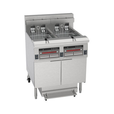 Máquina de fritura profunda 2 Pot Gas Chips Oil Open Fryer