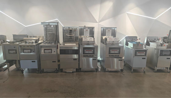 6HD Elétrico 12KW 380V 28L 6 Fry Tray Grande Produtividade Redonda Broaster Friteira de Frango de Pressão