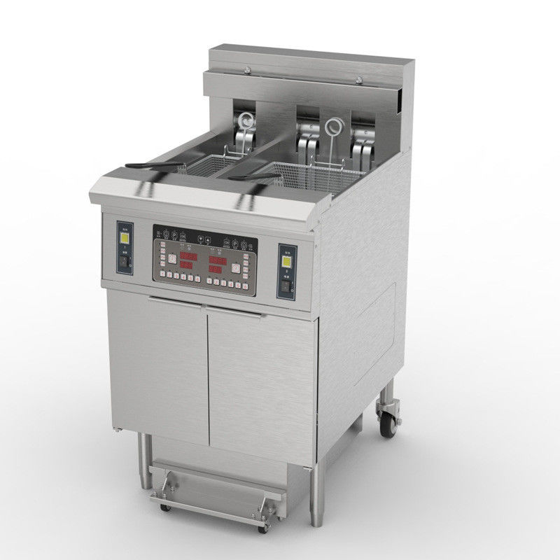 eléctrico duas panelas 3 cestas 21,5L + 11,6L com filtro de óleo sistema de chips aberto fritadeira