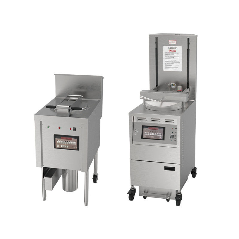 6HD Elétrico 12KW 380V 28L 6 Fry Tray Grande Produtividade Redonda Broaster Friteira de Frango de Pressão