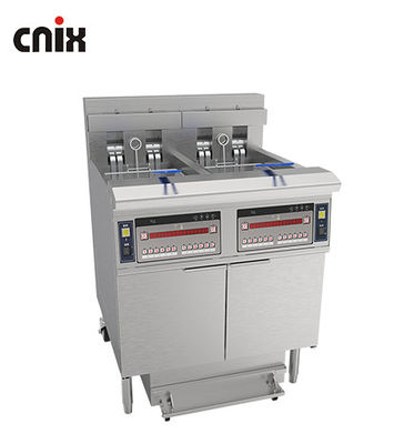 28.6kw Dual Tanque Grande Capacidade Digital Computador Painel Elétrico&Gas Chips Open Fryer Machine
